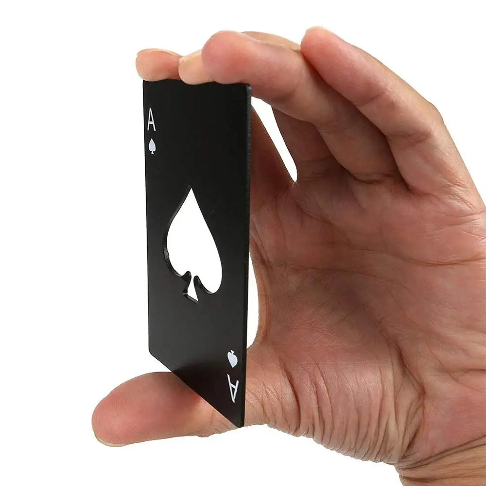 Черная/серебряная открывалка для пивных бутылок искусственная покерная доска из