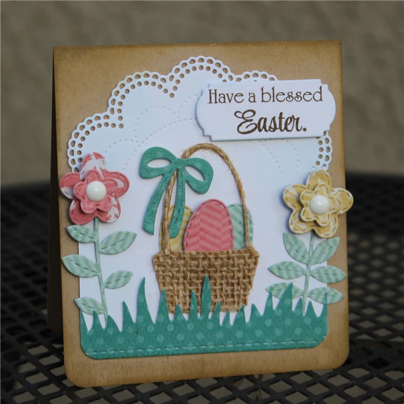 Naifumodo Easter Metal Cutting Dies for Scrapbooking New 2019 Egg Stamps and Cuts Card Making Bow Clear | Дом и сад