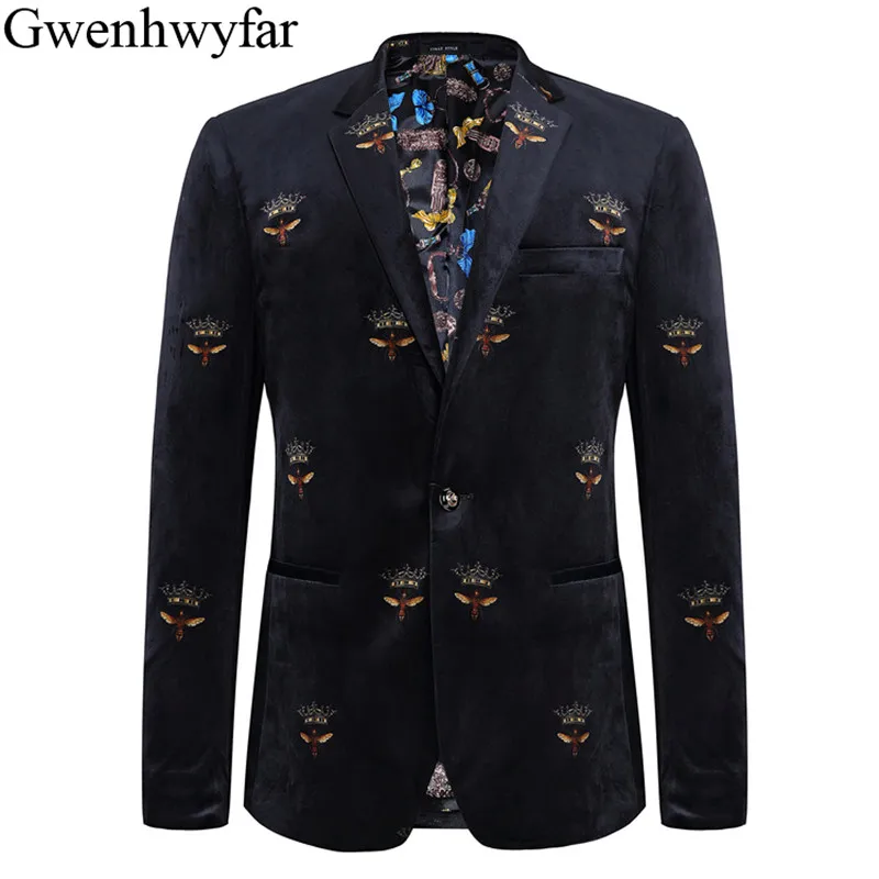 Gwenhwyfar новинка 2018 мужской костюм вельветовый Блейзер приталенный уникальный s