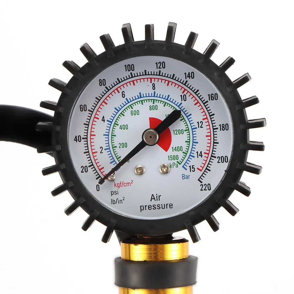Манометр для шин 220 PSI воздушный патрон сверхмощный с резиновым шлангом|Датчик