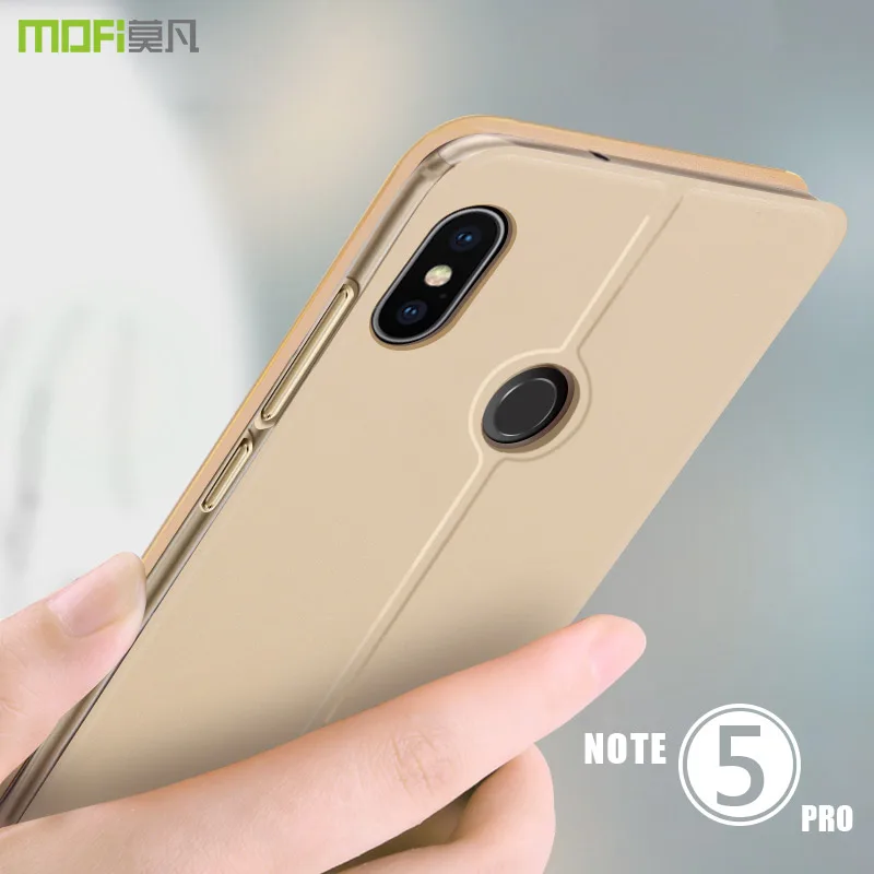 Чехол для Redmi Note 5 MOFI redmi note глобальная версия кожаный флип-кейс Pro полный мягкая