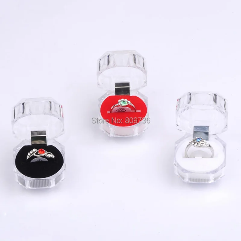 1 шт. элегантная портативная акриловая прозрачная витрина для колец и сережек 3 8*3