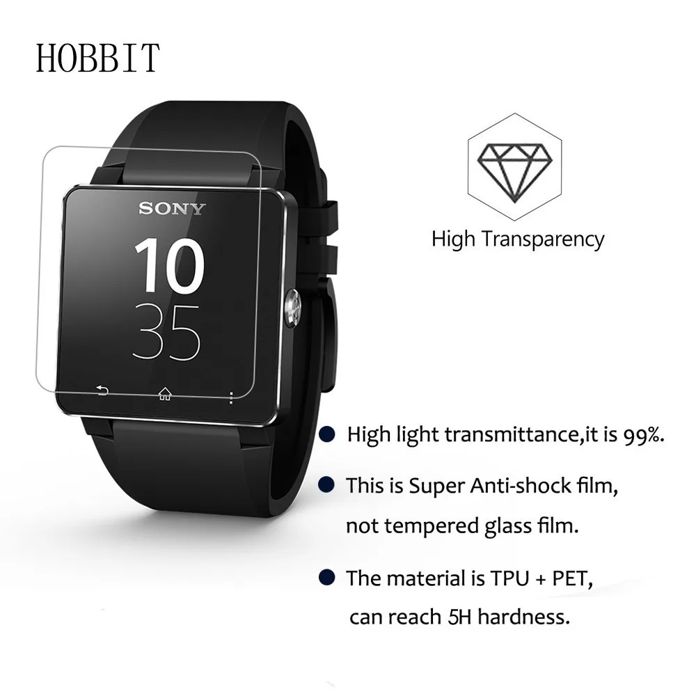 3 упаковки для смарт часов Sony 2 нано Взрывозащищенная защитная пленка экрана
