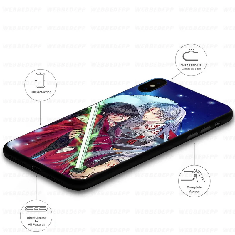 Мягкий силиконовый чехол WEBBEDEPP Anime Manga Inuyasha для iPhone 11 Pro Xr Xs Max X или 10 8 7 6 6S Plus 5 5S SE Case |