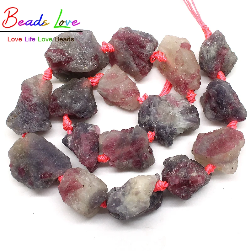 10 Colors Freeform 20-25mm Natural Nugget Rough Punched Loose Stone Drilled Irregular Beads 15inch/strand (F00536-F00545) | Украшения и