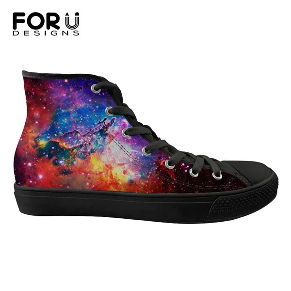 FORUDESIGNS/высокие женские парусиновые кроссовки; повседневная женская обувь на плоской подошве с высоким берцем из вулканизированной кожи; женская обувь на шнуровке; zapatos - Цвет: H10057Z38