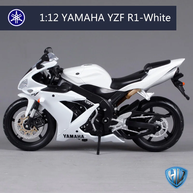Maisto 1:12 Yamaha YZF-R1 R1 модель мотоцикла велосипед синий черный белый 31102 - Цвет: 31102