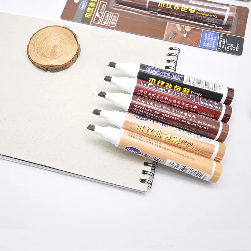 5 COLOR SIPA Floor Grain Repair pen Fine Point Suitable for Wood Furniture floor Scratches and Stains | Канцтовары для офиса и