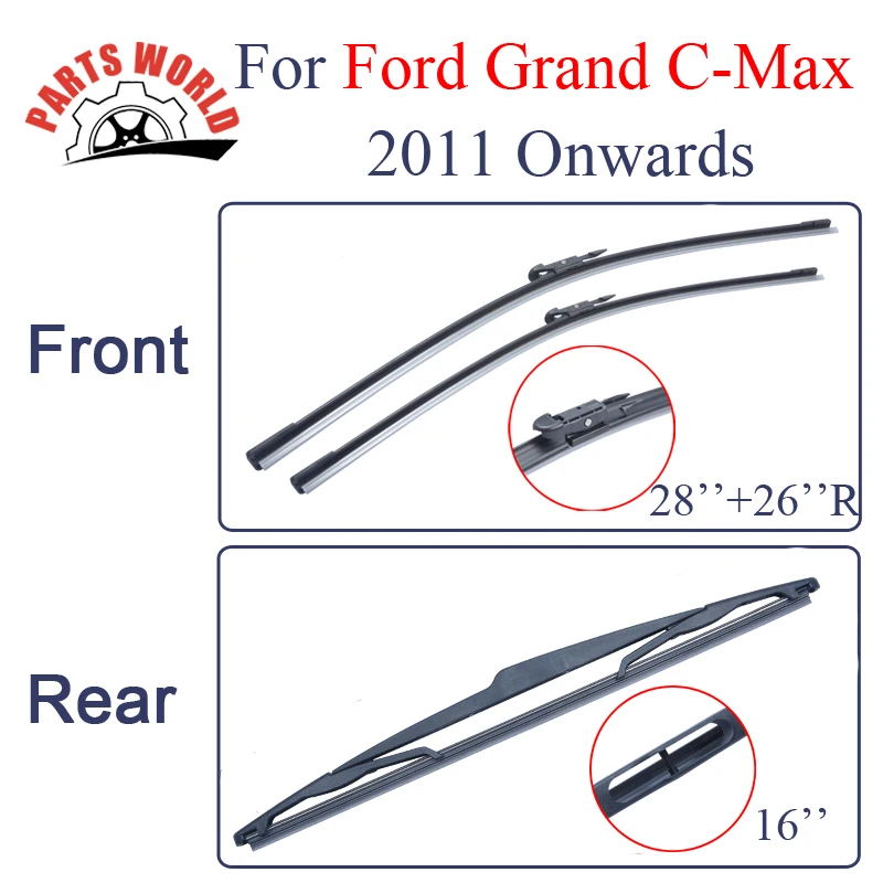 Щетки стеклоочистителя передние и задние для Ford Grand C Max 2011 2016 стеклоочистители