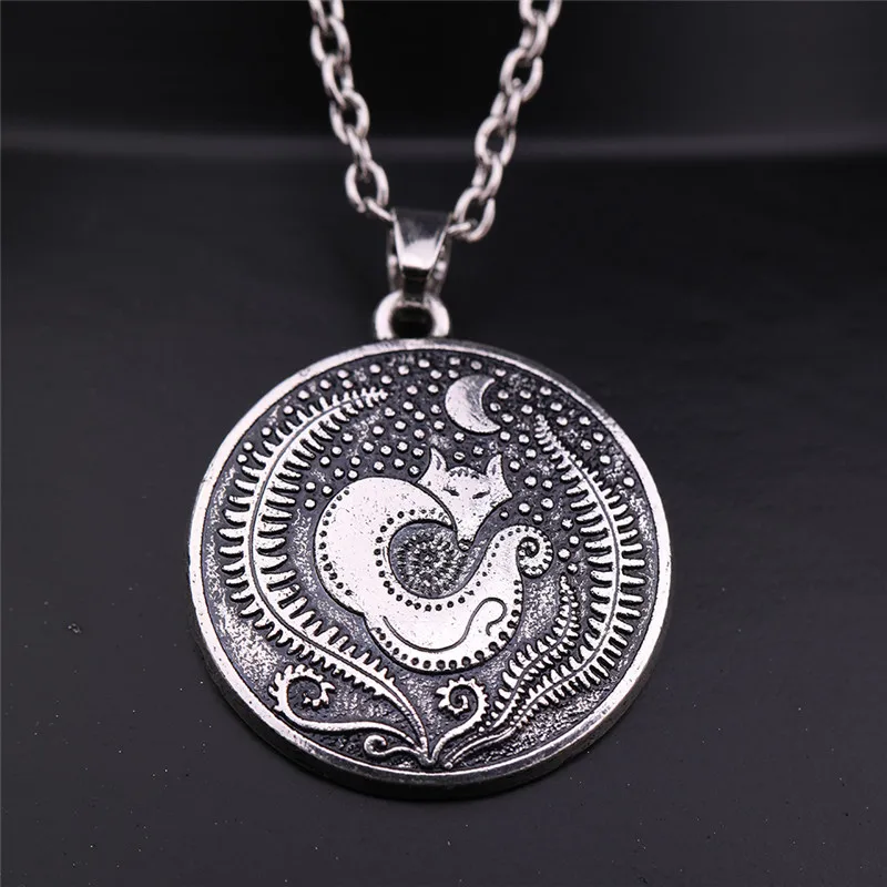 Подвеска в виде животного Skyrim Teen Fox Triquetra Fenrir ожерелье Винтажные Ювелирные