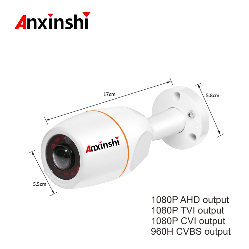 

2.0MP 180Degree Fisheye HD AHD CameraIndoor Waterproof Bullet Safety outdoor CCTV Surveillance Camera LED Red Flashing Fre