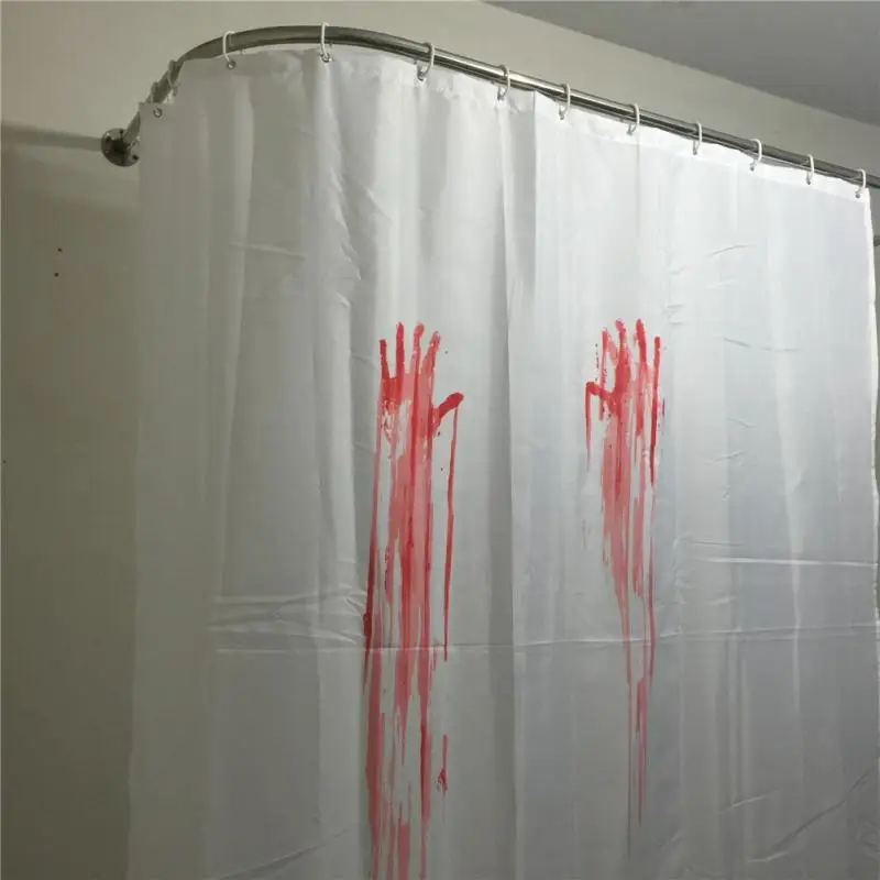 Кровавый отпечаток руки занавеска для душа стильная семейная ванная комната