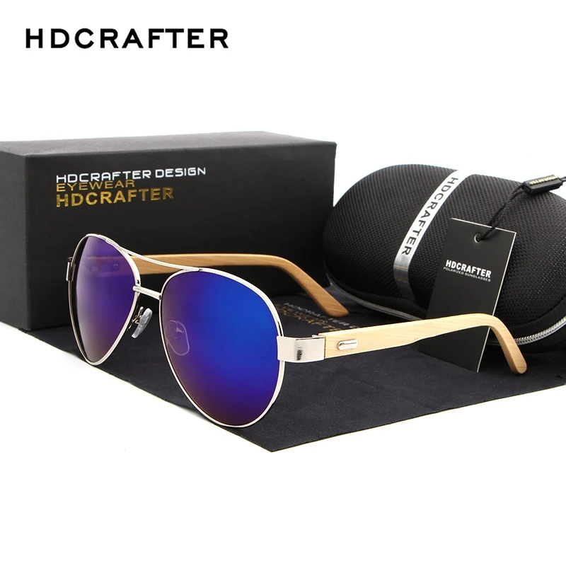 Солнцезащитные очки HDCRAFTER 2017 бамбуковые солнцезащитные брендовые дизайнерские