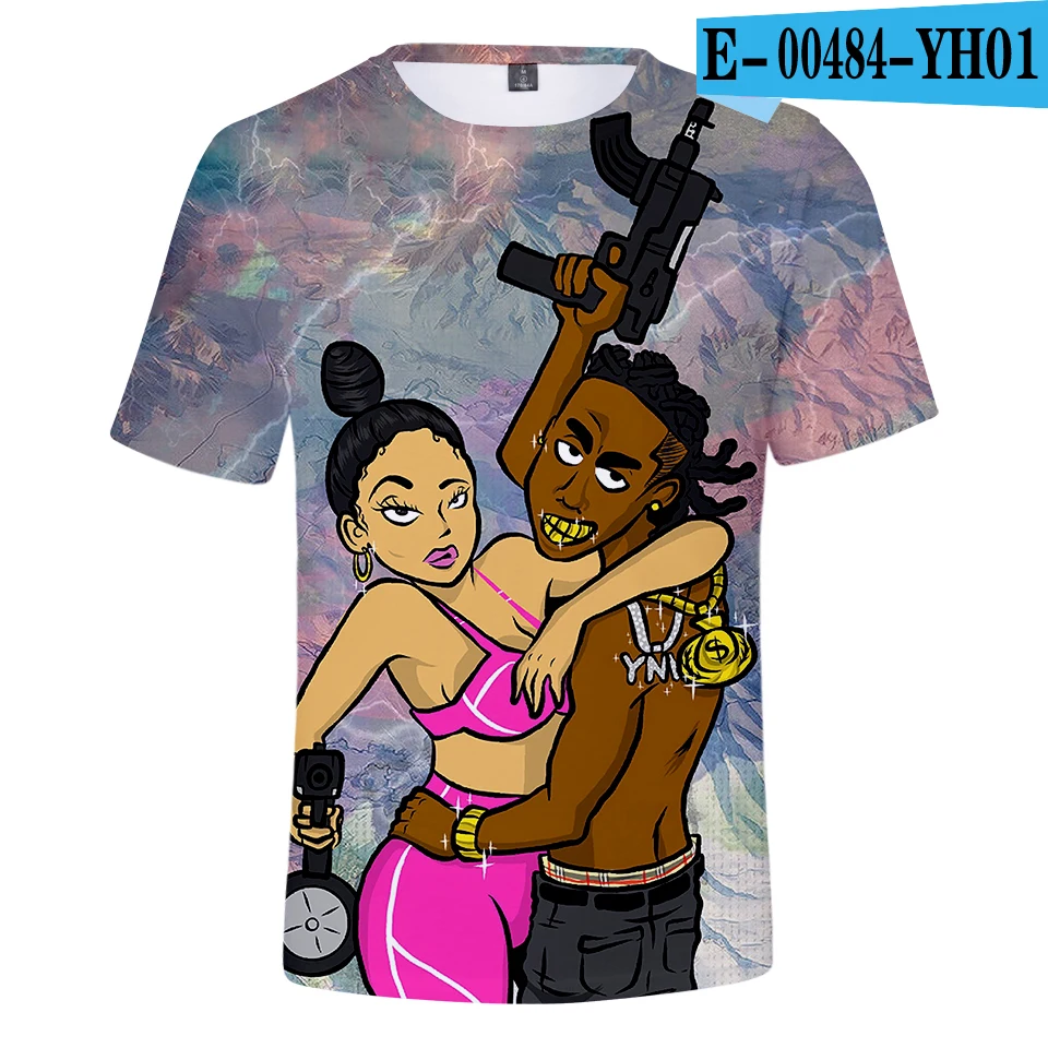 3D Лето г. YNW MELLY Мужская 3D футболка/для женщин Мода Harajuku Хип Хоп Уличная YNW MELLY 3D короткий рукав для мужчин футболка - Цвет: 3D