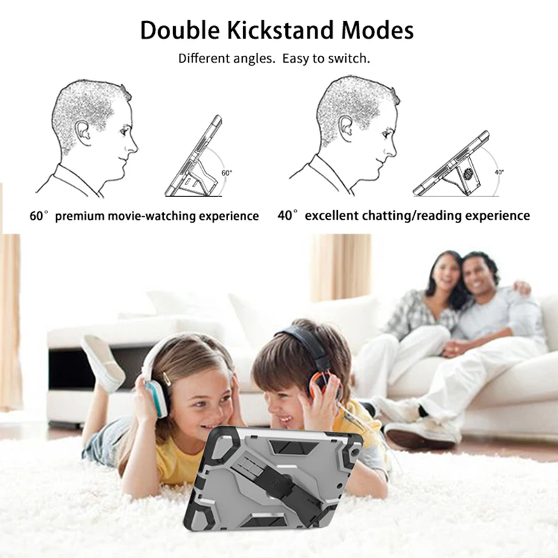 Силиконовый ударопрочный чехол для iPad Mini 4 TPU + PC гибридный защитный с полной