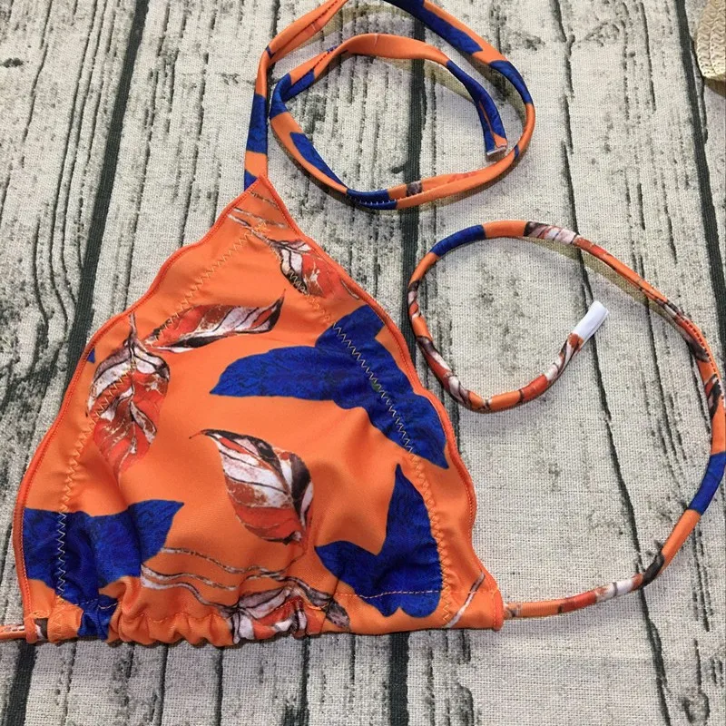 Печатные бикини купальник из двух частей 2019 новые женские Воланы на бретелях