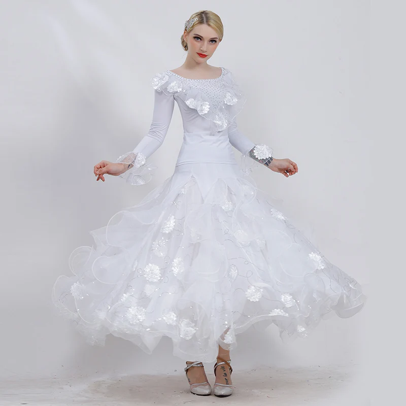 Элегантные платья для конкурса бальных танцев сценические стандартные