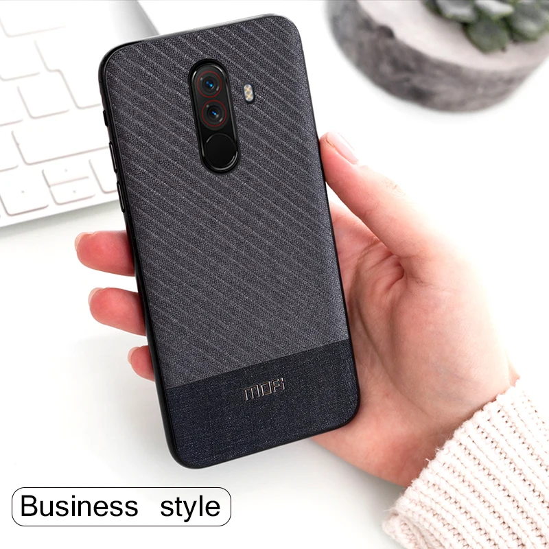 Чехол Poco F1 для Xiaomi Pocophone чехол задняя крышка деловой костюм ткань стиль Mofi Для