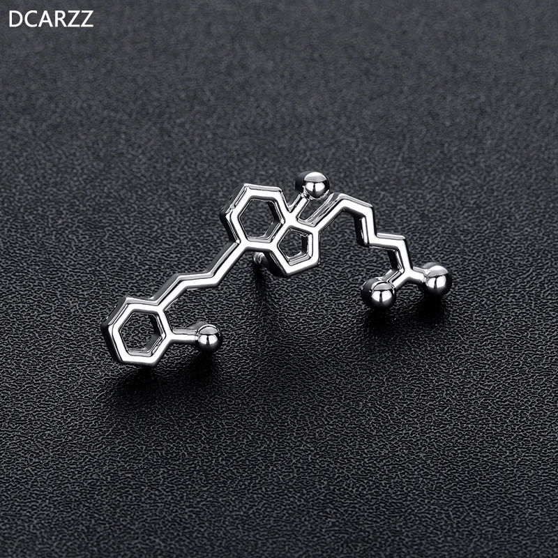 Vitamin D Brooches Medical Jewelry Gold Lapel Pins Metal Fashion Jewelry hijab pins and Brooches Gift Women Accessories