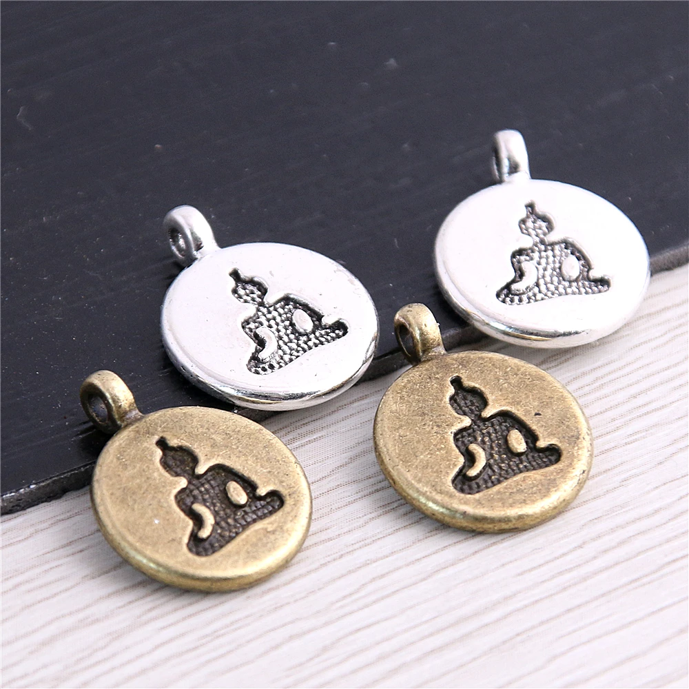 SWEET BELL 40 шт. 14*19 мм Металлические Подвески для йоги DIY изготовления ювелирных