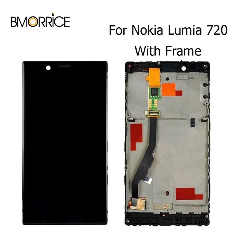 Оригинальный ЖК дисплей для Nokia Lumia 720 сенсорный экран дигитайзер в сборе запасные