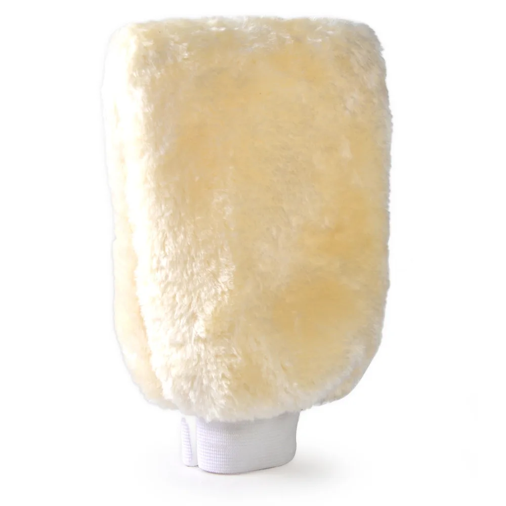 Мягкая перчатка beler из овечьей шерсти для мытья пыли полировка воска автомобиля VW