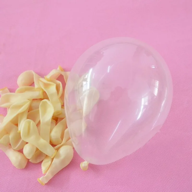 5inch Transparent KAMMIZAD воздушный шар на 1-й День Рождения 50 шт. 5 дюймов прозрачные латексные шары Арка Черное золото для единорога вечерние babyshower декоративный воздушный шар - Цвет: 5inch Transparent