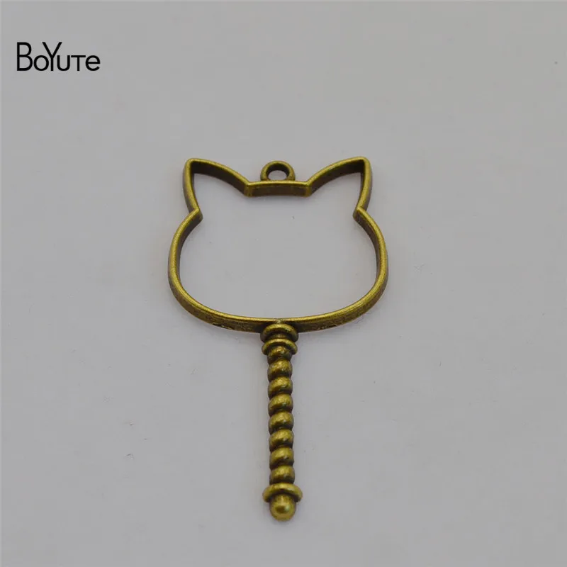 54x29MM-Bronze BoYuTe(5 шт./лот) металлический сплав Микки Кэт ключ кролик оболочки пустой кулон ободок лоток DIY ручной работы формы для эпоксидной смолы - Окраска металла: 54x29MM-Bronze