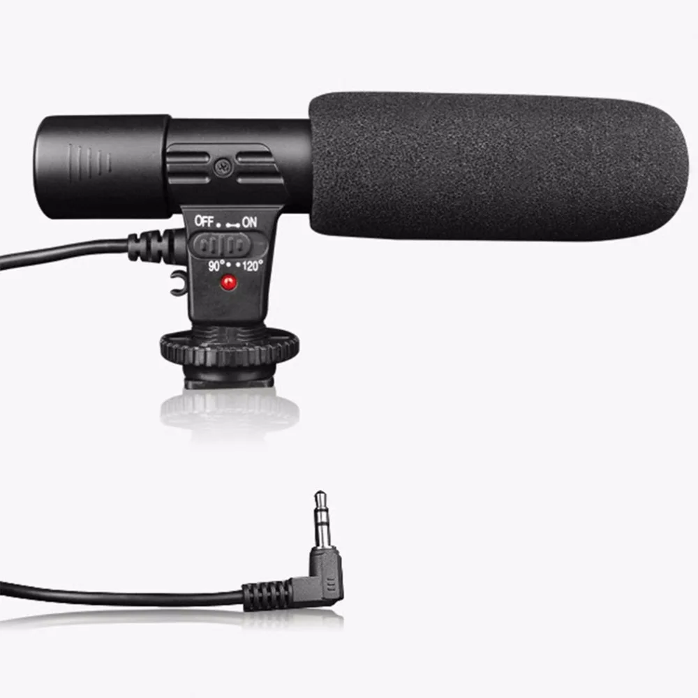

Professional Condenser Microphone 3.5mm Recording Microphone Interview Mic for DSLR Camera Video DV Camcorder Drop Shipping