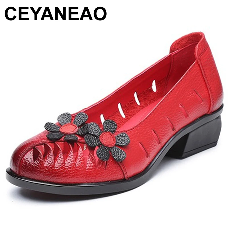 

Женские босоножки без застежки CEYANEAO2019, летние, из мягкой кожи, удобные, повседневные