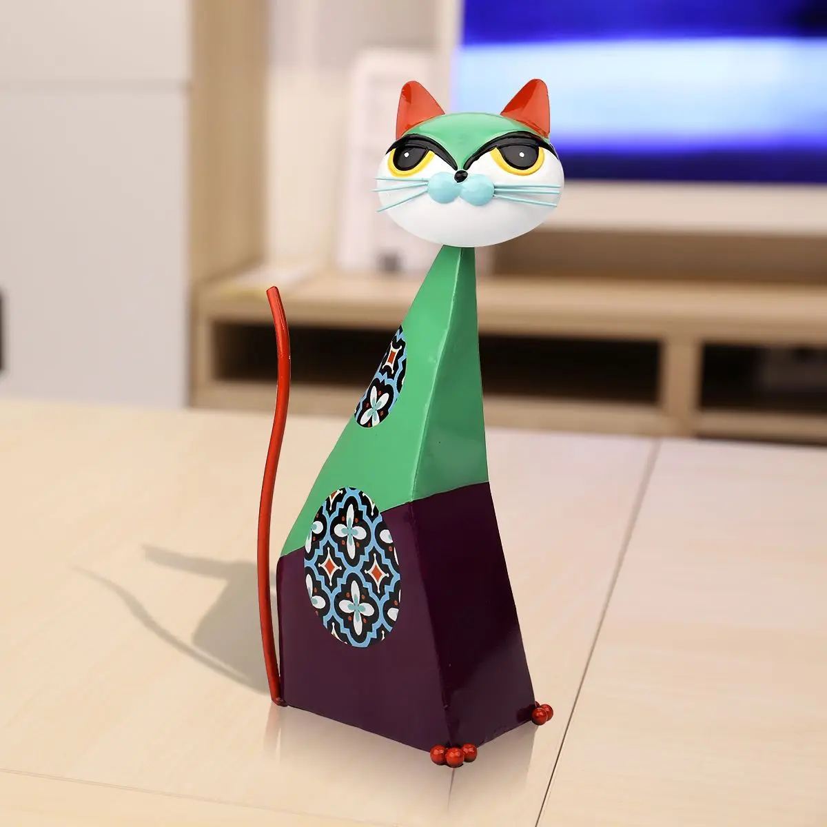 TOOARTS Кот удачи металлические скульптуры настоящий Железный скульптура