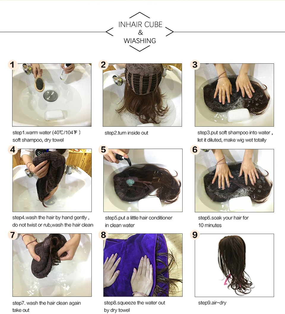 Inhair Cube 8 дюймов синтетический смесь волос естественная волна короткие парики Многослойные пушистые Средний размер эластичный дышащий парик крышка