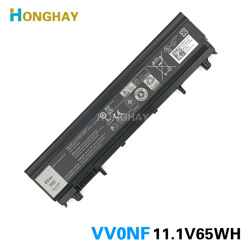 Аккумулятор Honghay VV0NF для ноутбука DELL Latitude E5440 E5540 VJXMC N5YH9 0K8HC 7W6K0 CXF66 FT6D9 65WH 6 ячеек