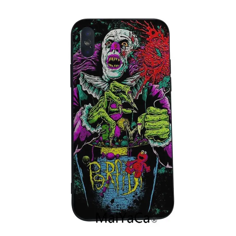 Мягкий силиконовый чехол MaiYaCa Pennywise The Clown Horror для iphone X 8 8plus 7 7plus 6plus 6s 5S SE XS XR