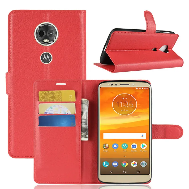 Роскошный кожаный чехол книжка для Motorola Moto E5 Plus XT 1924 moto e5 кошелек с
