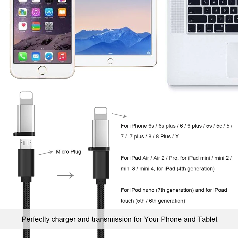 CHUNFA короткие Micro USB кабель для телефона Android зарядное устройство iPhone X 8 плюс 7 6