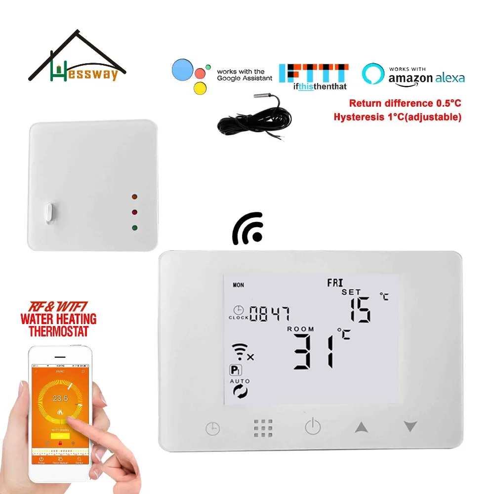 Приложение TUYA 5A сухого контакта/пассивный контакт WI FI & RF Беспроводной термостат