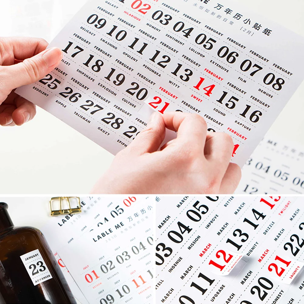 12 листов бумаги для ноутбука вечный календарь самоклеющиеся памятки напоминание