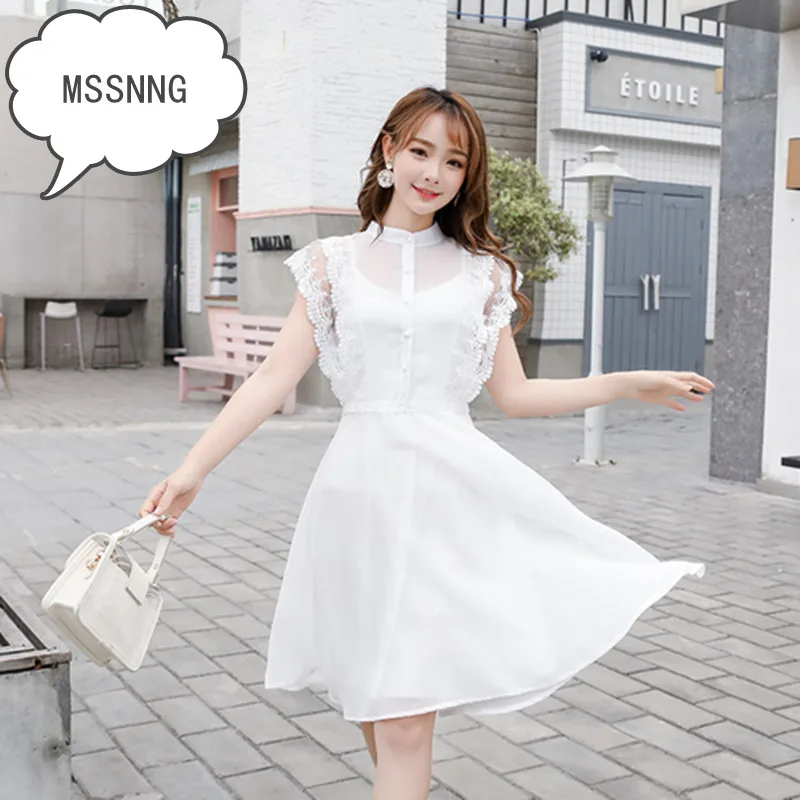 Женское шифоновое платье MSSNNG элегантное вечернее в литературном японском стиле