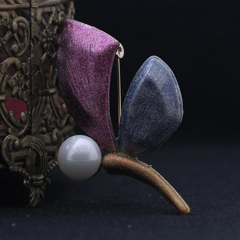 UALGL Fashion Insect With Pearl Brooch Colorful Butterfly Lapel Pins Brooches For Women Elegant Wedding Jewelry Bijouterie Femme | Украшения