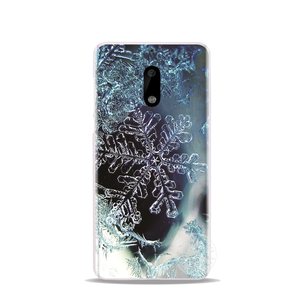 HAMEINUO на зиму с принтом в виде снежинок крышка чехол для телефона для Nokia 9 8 7 6 5 3 Lumia 630 640 640XL
