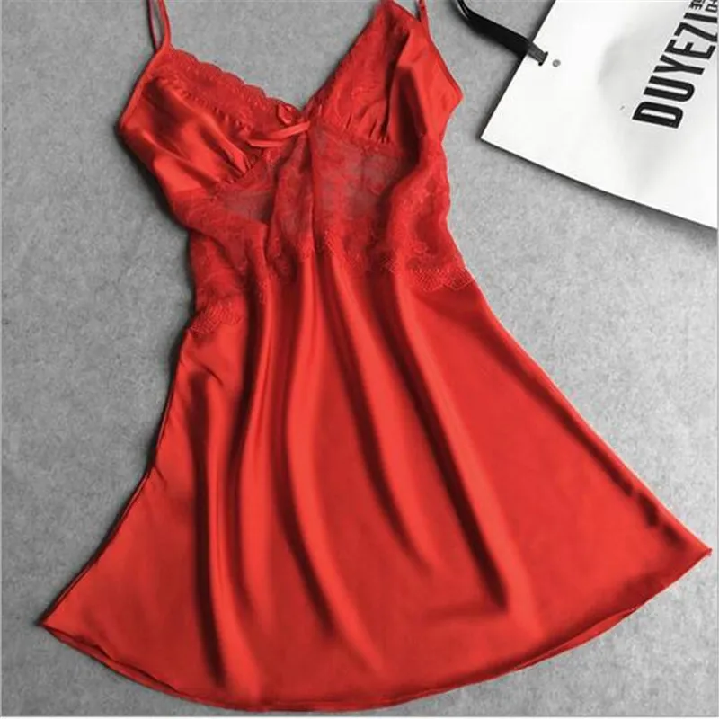 Плюс Размеры Глубокий V Средства ухода за кожей Шеи Кружево лоскутное Ночные