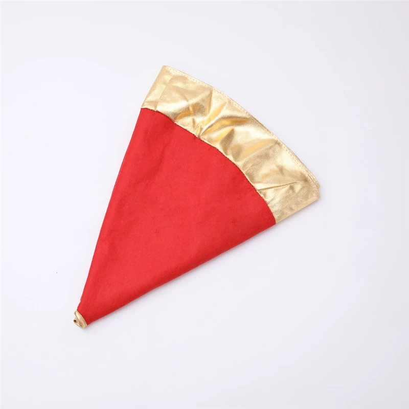 90 см/35 4 дюймов красный Рождество дерево юбка Золото рюшами Край ковры