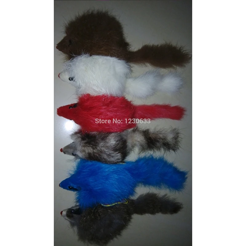 Игрушка для кошек Westrice Большая Меховая мышь с кроличьим мехом 6 см различные