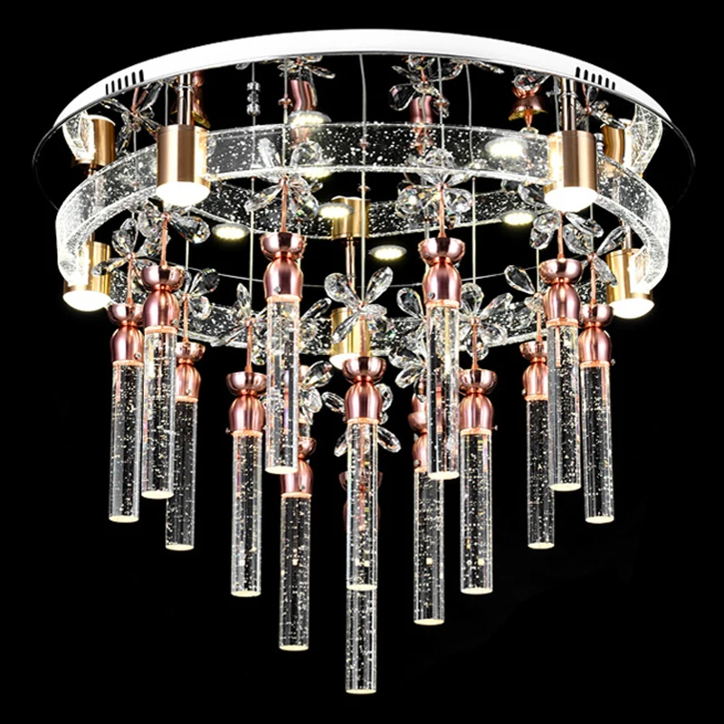

Bubble crystal lamp living room lamp crystal pillar lamp led simple modern crystal lamp bedroom restaurant chandeliers led light