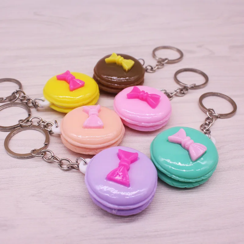 20 шт. полимерные брелки Macaron для ключей милая сумка макарун очаровательный брелок