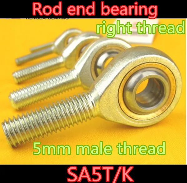 

10pcs/lot SA5T/K 5mm male thread Metric Thread Rod End Joint Bearing SA5TK PHSA5 Ball Joint