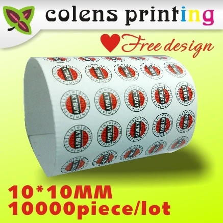 Пользовательские гарантийные наклейки печать этикеток хрупкая бумага