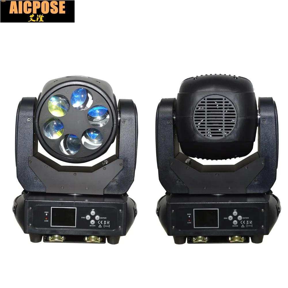 6x25 Вт супер луч света DMX512 зум/поворот движущаяся головка
