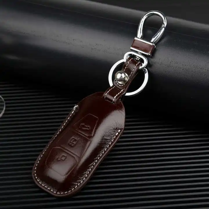 NAN ZI HAN кожаный держатель для ключей Fob чехол Ford Focus Kuga Ecosport Mondeo умный дистанционный